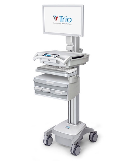 Chariot informatique capsa-Trio-Postes informatiques mobiles-St