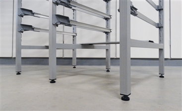 pieds-reglables-du-rayonnage-alu-rack