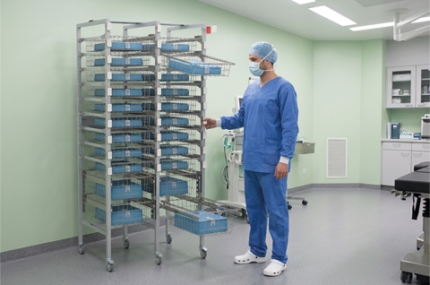 Systeme-de rayonnage-hygienique-en aluminium-Alu-Rack--Hygeia-2ND